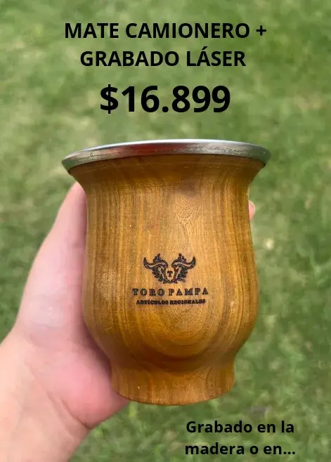 Mate Camionero con Grabado Láser